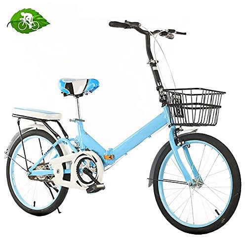 Plegables : TXOTN Bicicleta Plegable para Mujeres De 16 / 20 Pulgadas, Bicicleta De Ciudad, Bastidor De Acero con Alto Contenido De Carbono, Frenos De Seguridad, Amortiguadores De Bastidor