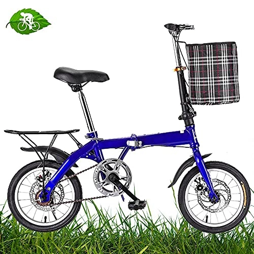 Plegables : TXOTN Bicicleta Plegable Unisex para Adulto, Marco De Acero con Alto Contenido De Carbono, Freno De Disco Doble, Llanta De Aleación De Aluminio, Neumáticos Resistentes Al Desgaste