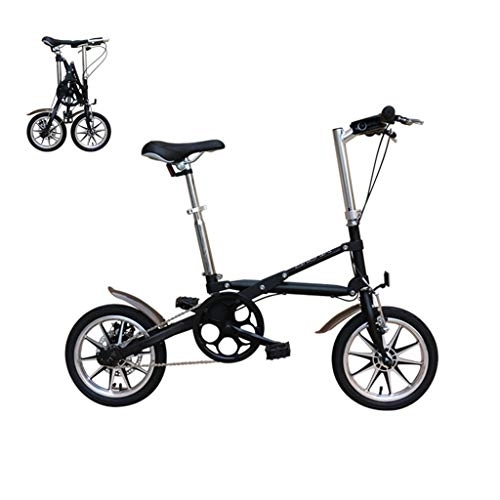 Plegables : TYXTYX 14in Bicicleta de montaña Plegable for Adultos, Unisex al Aire Libre Plegable de la Bicicleta, suspensión Completa Bicicletas Marco Doble del Freno de Disco