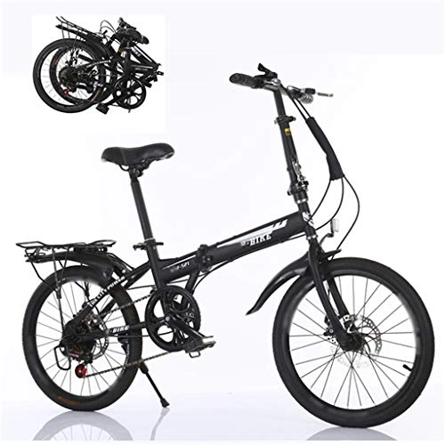 Plegables : TYXTYX 20" Bicicleta Plegable, Marco De La Bicicleta Plegable-Ligero Genuino De 7 Velocidades, Amortiguador portátil Boy Adultos y Chica de la Bicicleta de la Bicicleta Infantil