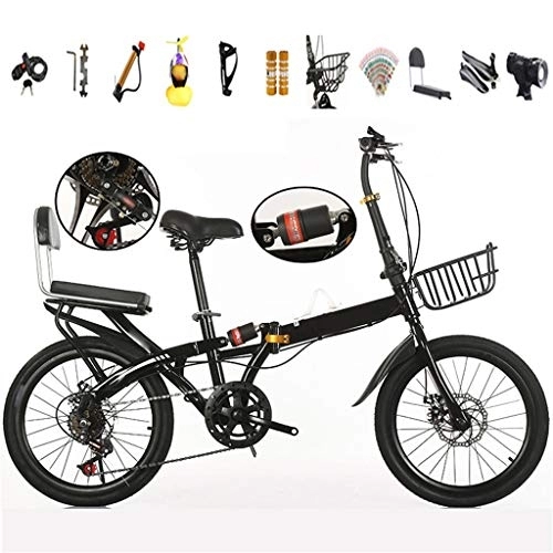 Plegables : TYXTYX Bicicleta Plegable 20 Pulgadas de 6 velocidades Bici Plegable, Bici Plegable Folding Bike Sport, Fácil de Transportar, Unisex Adulto