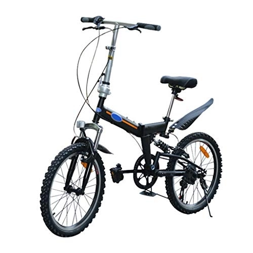 Plegables : TYXTYX Bicicleta Plegable 20 Pulgadas de 6 velocidades Bici Plegable Folding Bike, Bicicleta Plegable de Aluminio, Fácil de Transportar, Unisex Adulto, Negro