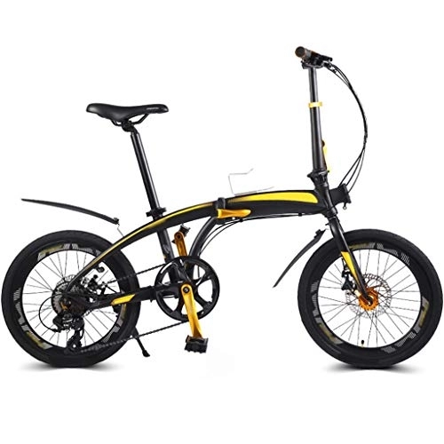 Plegables : TYXTYX Bicicleta Plegable, 7 velocidades, neumáticos 20", Ligera Bicicleta Plegable Urbana para Estudiante Unisex, 2 Opciones De Color, Adulto, Unisex