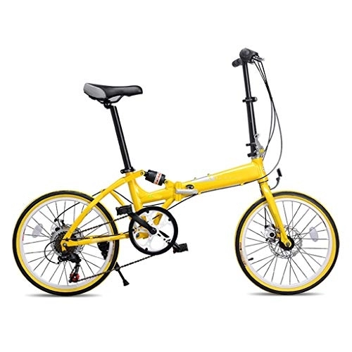 Plegables : TYXTYX Bicicleta Plegable de 20 Pulgadas de Aluminio 6 Velocidad, Estrenar Plegable Ciudad Bicicleta, con Frenos de Disco, Unisex Adulto