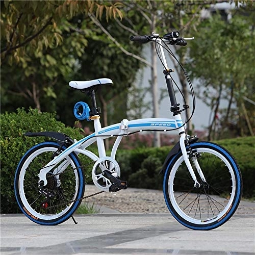 Plegables : TZYY Mini Compacto Bicicleta De La Ciudad para Hombres Mujeres, Bicicleta Plegable para Urban Riding Desplazamientos, 20" Bicicleta Plegable Cambio De 7 Velocidades E 20in