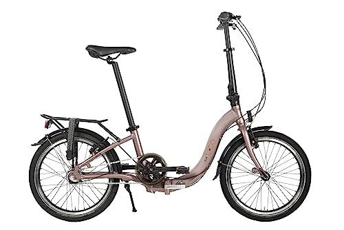 Plegables : U.GO Now U•go I3-Bicicleta Plegable de 20", Entrada Baja Ruedas, Unisex, marrón, Uni