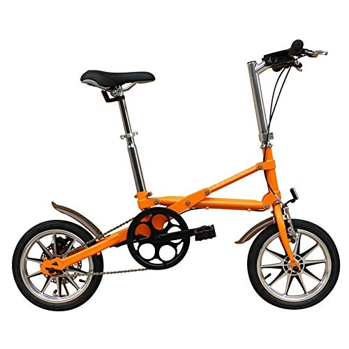 Plegables : VANYA 14 Pulgadas de Bicicletas Plegables Bicicletas para Adultos Mini portátil Un Segundo Pliegue de Ciclo rápido del Freno de Disco de Acero al Carbono de Alta Cercanías