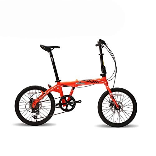 Plegables : VHJ Bicicleta Plegable de Doble Disco de aleación de Aluminio 20 Pulgadas, como Muestra la Imagen