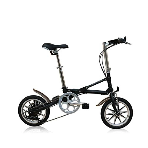 Plegables : WEHOLY Bicicleta Plegable Bicicleta Estudiante Coche 14 Pulgadas exportación Mini Bicicleta Plegable portátil, Negro