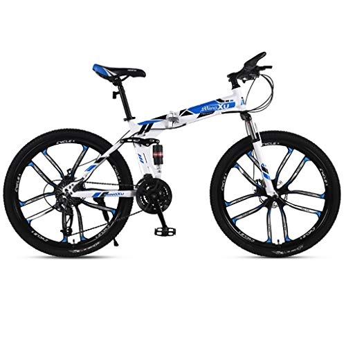 Plegables : Weiyue Bicicleta Plegable- Bicicleta de montaña Plegable de 26 Pulgadas Bicicleta for Adultos Off-Road Speed ​​Racing Doble Choque Frenos de Disco Estudiantes Masculinos y Femeninos Bicicleta