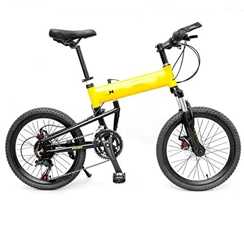Plegables : WEYQ Bicicleta Plegable BMX Aviación Marco de aleación de Aluminio Bicicleta de montaña 14 Transmisión de Velocidad Paquete de Freno de Disco mecánico Rueda de 20 Pulgadas Se, C