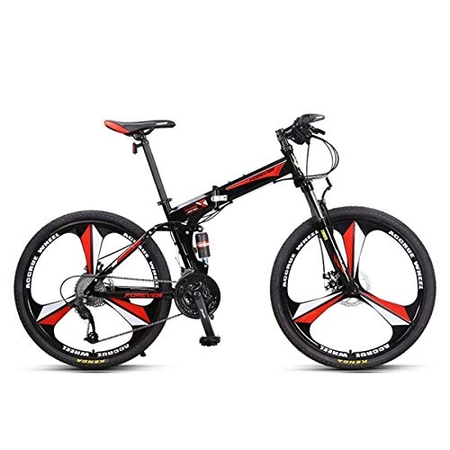 Plegables : WJSW Bicicletas de montaña Bicicletas Peso Ligero Vuelo 21 / 27 velocidades Freno de Disco de Cuadro ms Fuerte de Acero, Velocidad 2, 27
