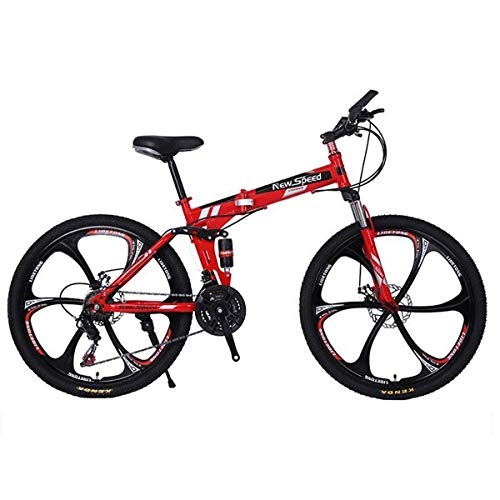 Plegables : WJSW Bicicletas Unisex Bicicleta de montaña de 26"- Cuadro de Aluminio de 17" con Frenos de Disco - Seleccin Multicolor