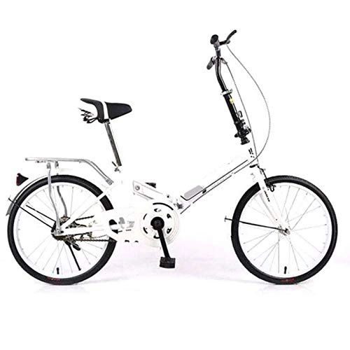 Plegables : WLGQ Bicicleta de Ciudad Plegable de aleación Ligera de 20 Pulgadas, Bicicleta con Amortiguador de Golpes de Velocidad Variable de 6 velocidades Bicicleta Plegable portátil