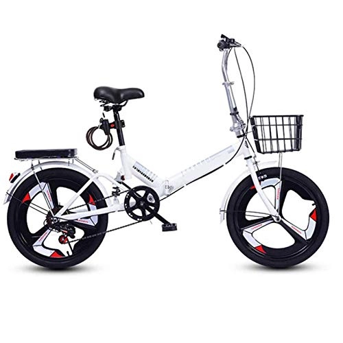 Plegables : WLGQ Bicicleta Plegable de 20 Pulgadas, Bicicleta Plegable, desviador de 6 velocidades con portaequipajes, Bicicleta de montaña con suspensión Completa, Bicicleta de Carreras, Bicicleta para niño