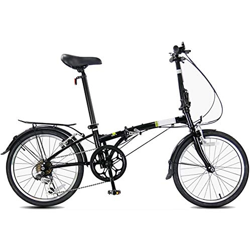 Plegables : WuZhong F Bicicleta Plegable Ultraligero conmutar Hombres y Mujeres Adultos Bicicleta Plegable Casual 20 Pulgadas 6 velocidades