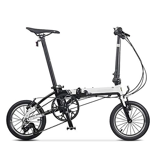 Plegables : WuZhong F Rueda de Bicicleta Plegable Urban Commuter Version Hombres y Mujeres Bicicleta 14 Pulgadas 3 velocidades