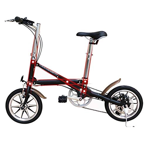 Plegables : WuZhong F Una Segunda Bicicleta Plegable de aleación de Aluminio Scooter de Ciudad pequeña de 14 Pulgadas