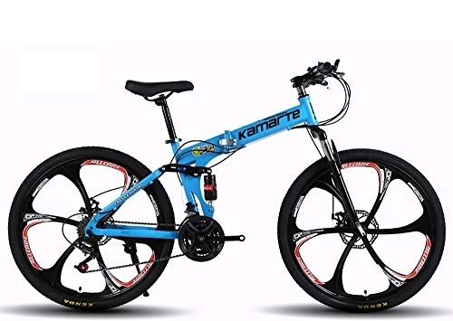 Plegables : WXPE Bicicleta De Montaña Plegable Rueda Grande De 26 Pulgadas, Bicicletas Plegables para Adultos, Bicicleta De Montaña con Suspensión Completa, Bicicleta Plegable - Bicicleta Portátil