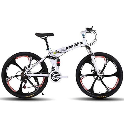 Plegables : WZB 26"Bicicleta de montaña de Aluminio de 27 velocidades, Ruedas de aleacin de magnesio, 1, 26