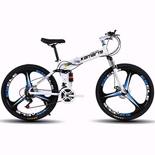 Plegables : WZB 26"Bicicleta de montaña de Aluminio de 27 velocidades, Ruedas de aleación de magnesio, 10, 26"
