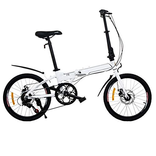Plegables : X Coche Plegable Frenos de Disco Delanteros y Traseros Marco de Aluminio Bicicleta Deportiva Plegable 20 Pulgadas 7 velocidades