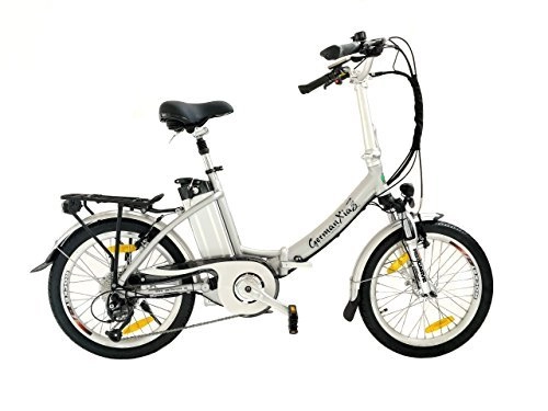 Plegables : xgerman Elctrico de Bicicleta Plegable 20Pulgadas eturbo Comfort 7g Shimano LCD, 250W HR de accionamiento / 10ah, Alcance de hasta 80Km Despus STVZO
