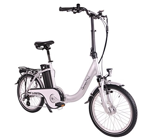 Plegables : xgerman eléctrico de bicicleta plegable 20 pulgadas eturbo Comfort 7 g Shimano LCD, 250 W HR de accionamiento / 15, 6ah, alcance de hasta 120 km Después de STVZO