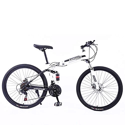 Plegables : XHCP Bicicletas de montaña para Adultos de 24 velocidades, Bicicletas Antideslizantes para Bicicletas Plegables Unisex, Ciclismo de Carreras Outroad cómodo de Alta Velocidad, Frenos de Doble Disc