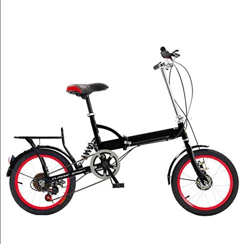 Plegables : Xiaoping 20 Pulgadas de la Bicicleta Plegable Bicicleta Plegable Bicicleta Freno de Disco Cambio Bicicleta parasitismo 7 Velocidad