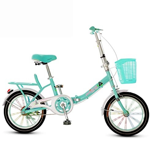 Plegables : Xiaoping Bicicleta Plegable de 16 Pulgadas Bicicleta Plegable, Asiento Ajustable (Color : 2)