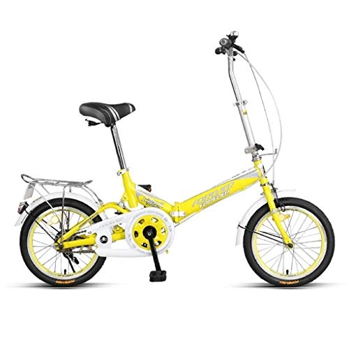 Plegables : Xiaoping Las Bicicletas Plegables Bicicletas Adultos de la Bicicleta Plegable de una Sola Velocidad Bicicleta Plegable