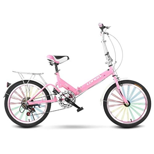 Plegables : Xiaoping Plegable de Bicicletas de 20 Pulgadas for Adultos Sola Bicicleta de la Velocidad Ligera porttil de Hombres y de Mujeres Amortiguador de Bicicletas Nio de Bicicletas Plegables (Color : 1)