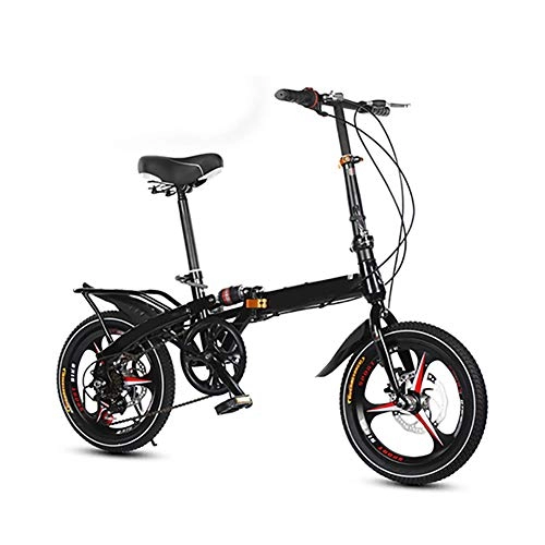 Plegables : XINGXINGNS 20" Bicicleta Plegable Bicicleta de Absorcin de Choque Porttil Ligera Unisex para Adultos y Nios 7 Velocidad Marco Ligero De Acero al Carbono Ultra Doble Freno Disco
