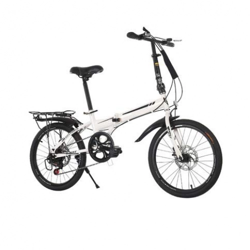 Plegables : XINGXINGNS Bicicletas Plegable montaña Adulto Variable de Velocidad 20 Pulgadas Hombres y Mujeres Ligera de Acero al Carbono Bicicleta Plegable de la Ciudad, Blanco