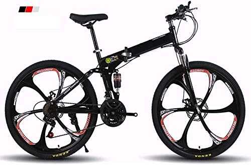 Plegables : XINHUI Bicicleta De Montaña Bicicleta Plegable 26 Pulgadas, 21 Velocidades De Bicicleta Plegable para Adultos / Bicicletas De Montaña Plegable, Bicicleta De Montaña De Velocidad Variable Plegable, Negro