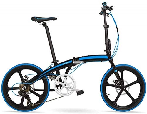 Plegables : XINHUI Bicicleta Plegable Portátil, Bicicleta Plegable De 7 Velocidades, Adultos Unisex 20"Bicicletas Plegables De Peso Ligero, Marco De Aleación De Aluminio Ligero, con Freno, Azul