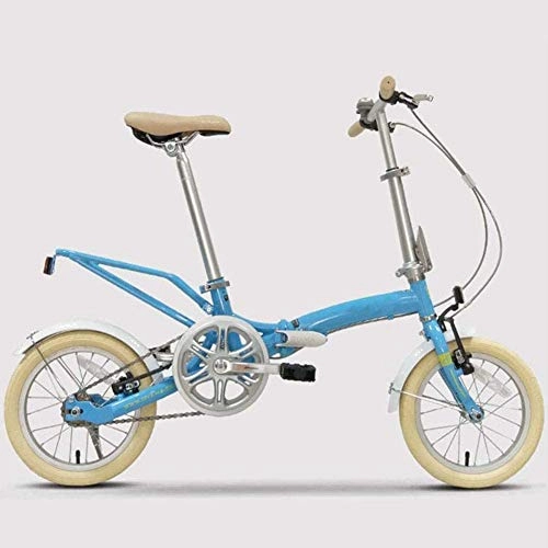 Plegables : XINHUI Mini Bicicletas Plegables, Bicicletas Plegables De Una Sola Velocidad De 14 Pulgadas, Bicicleta De Cercanías Superportables Livianas Portátiles
