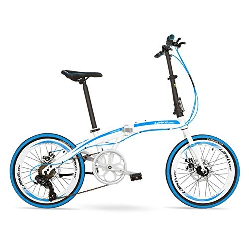 Plegables : XM&LZ 20 Pulgadas Bicicleta Plegable Marco De Aleación De Aluminio, 7 Velocidades Bicicleta Plegable para LOS Hombres Mujeres, Ultra-luz Ambos Frenos De Disco Bicicleta Commuter C 20inch