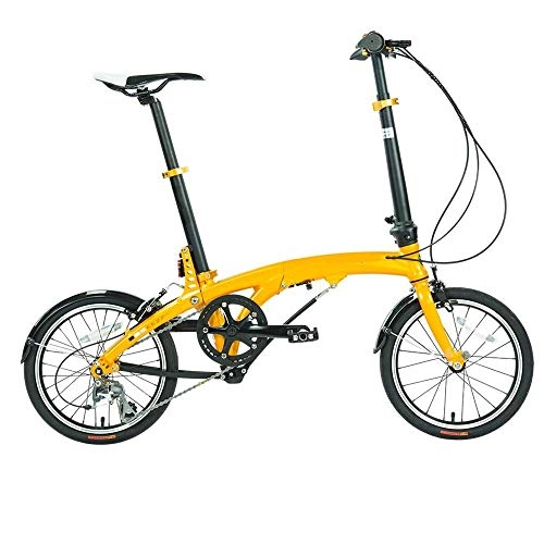 Plegables : XMIMI Bicicleta Plegable Bicicleta Longitudinal Ultraligero Cambio Exterior Bicicleta Oficinista 16 Pulgada 3 Velocidad