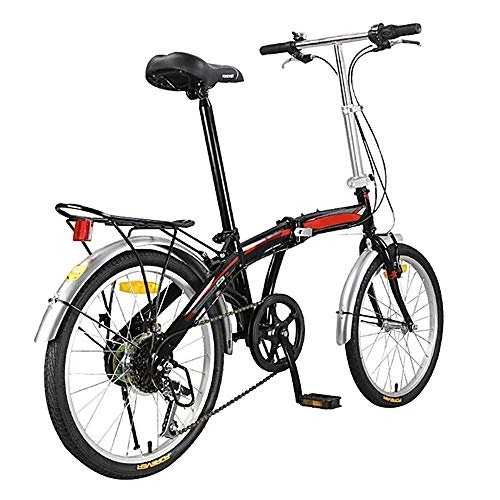 Plegables : XMIMI Bicicleta Plegable Bicicleta Marco de Acero con Alto Contenido de Carbono Estudiantes Masculinos y Femeninos Viaje en Bicicleta Arco hacia atrs 20 Pulgadas 7 Cambio