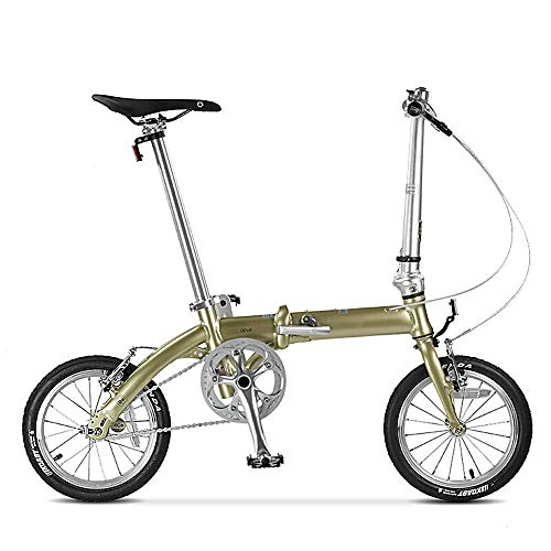 Plegables : XMIMI Bicicleta Plegable Marco de Aluminio de una Sola Velocidad Mini Plegable rpido 14 Pulgadas Ultra Ligero