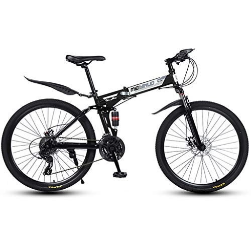 Plegables : XYDDC Bicicleta de montaña para Hombre de 26 Pulgadas Bicicleta rígida de Acero de Alto Carbono 21 / 24 / 27 Bicicleta de Bicicleta de montaña con suspensión Delantera