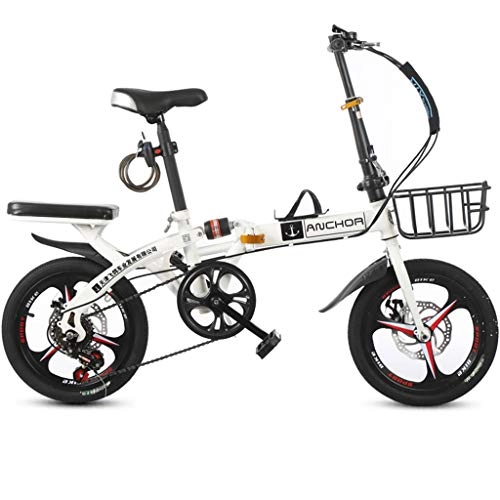 Plegables : XYDDC Bicicleta Plegable de 16 Pulgadas Escuela Primaria Bicicleta de Velocidad para niños y Mujeres para niños Ultraligero Portátil Mini