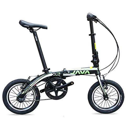 Plegables : XYDDC Mini Bicicleta Plegable Bicicleta Plegable de aleación de Aluminio de 14 Pulgadas Bicicleta Ultraligera de Doble Freno Java X3
