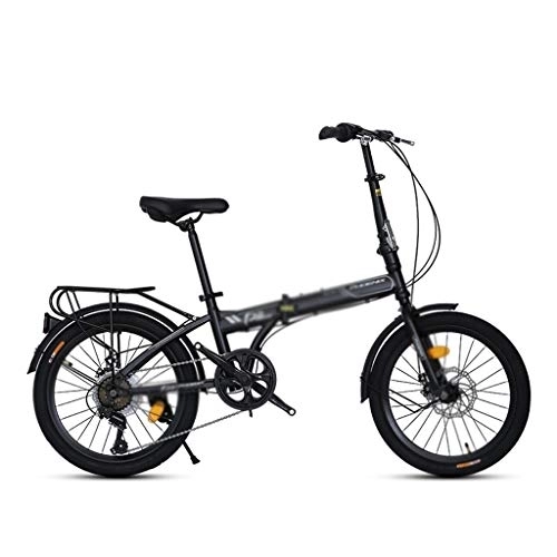 Plegables : Xywh Bicicleta Plegable de 20 Pulgadas portátil Ultraligero de una Sola Velocidad pequeña Ruedas Todoterreno de Alto carbón de la Bicicleta Marco de Acero de Las Mujeres y los Hombres Adultos