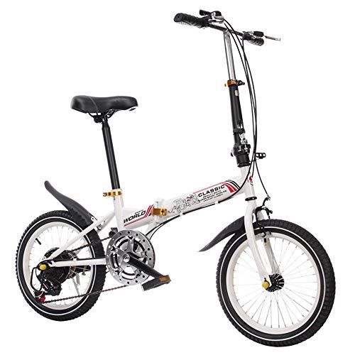 Plegables : YBCN Bicicleta Plegable, 16 Pulgadas / 20 Pulgadas, 6 velocidades, Velocidad Variable, absorcin de Golpes porttil, Ultraligera, Adultos, Hombres y Mujeres, Estudiantes, Bicicleta de Ocio, A, 16in