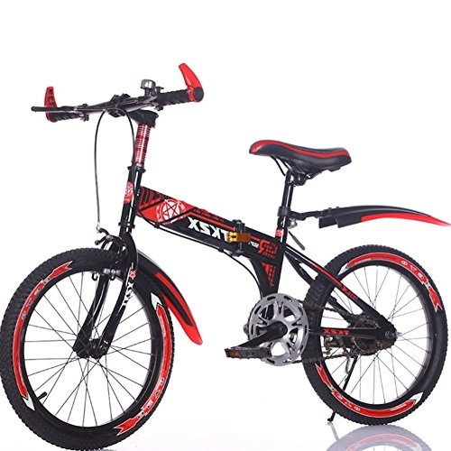 Plegables : YEARLY Bicicleta Plegable Infantil, Bicicleta Plegable Estudiante Chico Luz porttil Bicicleta de montaña Bicicleta Plegable-Rojo 22inch