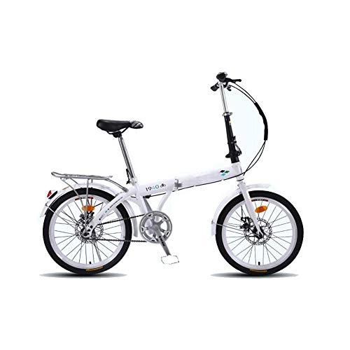 Plegables : YEDENGPAO Marco De La Bicicleta Plegable-Aluminio Ligero Genuino De 7 Velocidades, Bicicleta Plegable con Las Defensas, 16" Carbono Bicicleta Plegable De Fibra, Bicicletas Plegables, Blanco