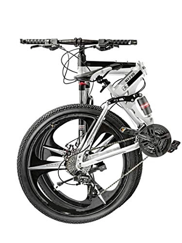 Plegables : yfkjh Bicicleta de montaña plegable, 61 cm, velocidad variable todoterreno, ligera, absorbe golpes, 24 pulgadas, 27 velocidades.